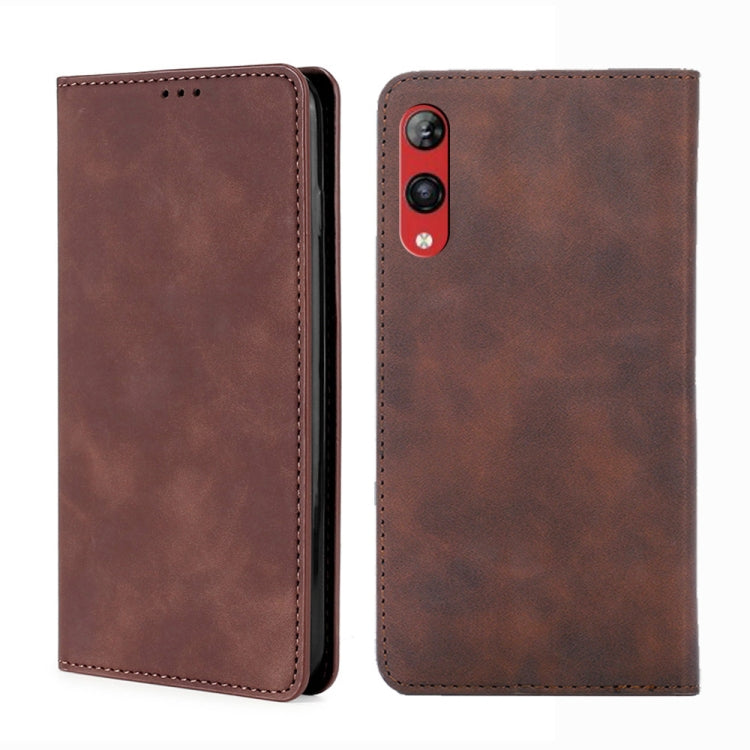 For Rakuten Hand 4G Skin Feel Magnetic Horizontal Flip Leather Phone Case