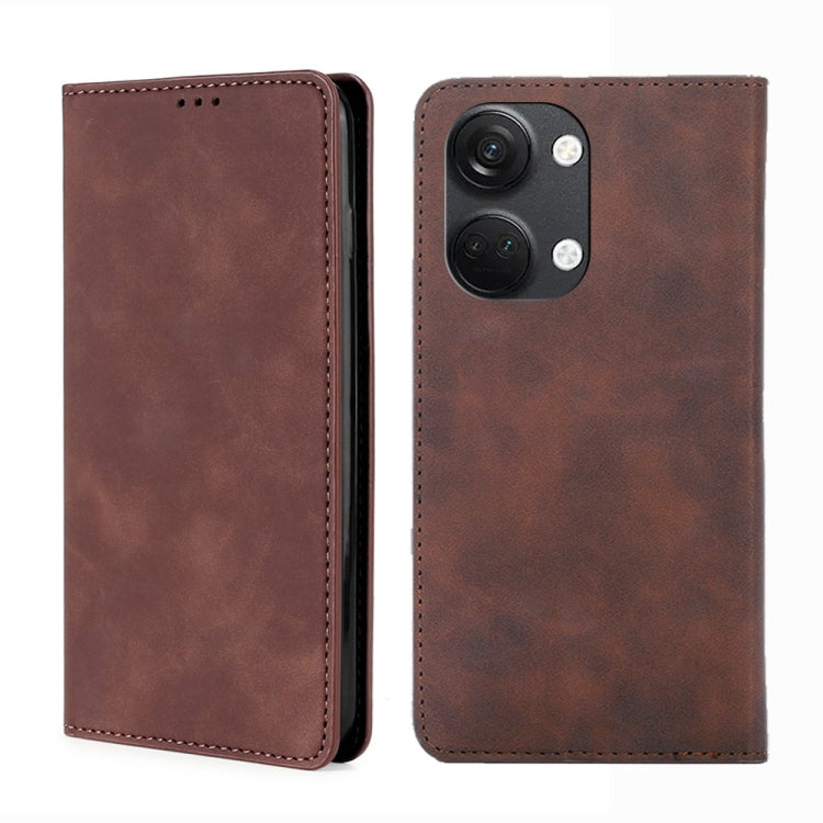 For OnePlus Ace 2V 5G Skin Feel Magnetic Horizontal Flip Leather Phone Case