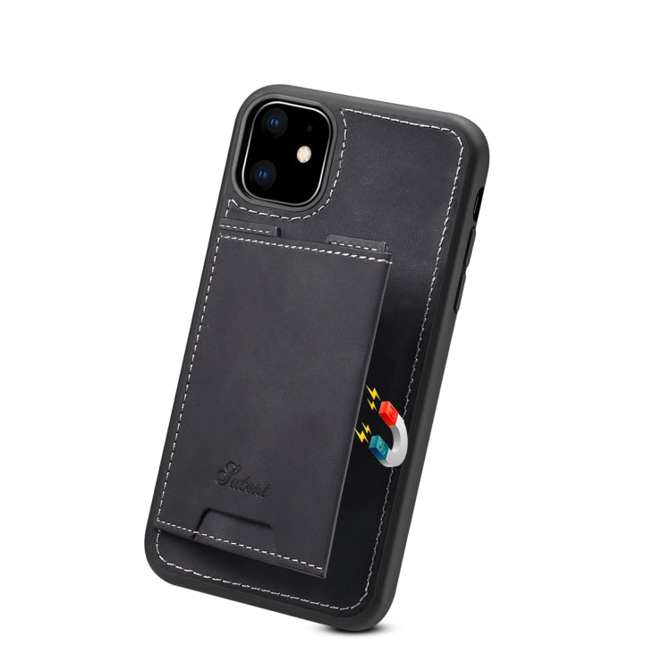 For iPhone 11 H08 TPU + PU Leather Anti-fall Protective Case with Holder & Card Slots