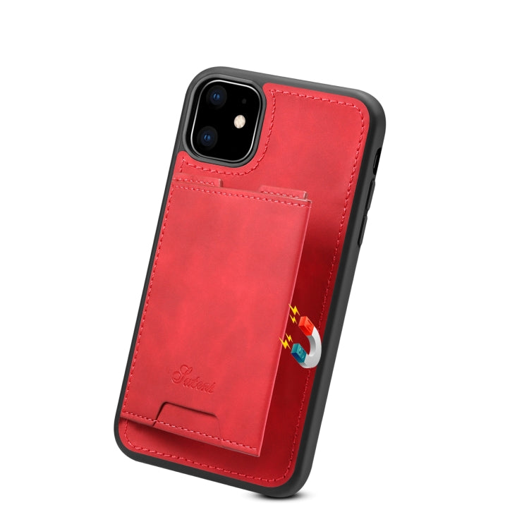 For iPhone 11 H08 TPU + PU Leather Anti-fall Protective Case with Holder & Card Slots