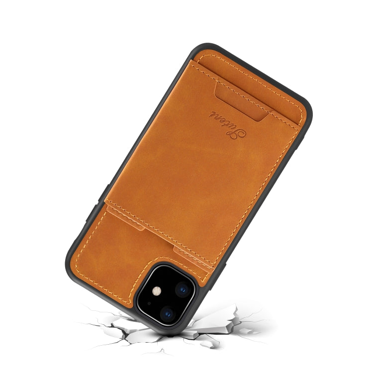 For iPhone 11 H08 TPU + PU Leather Anti-fall Protective Case with Holder & Card Slots