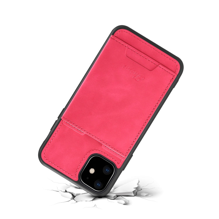 For iPhone 11 H08 TPU + PU Leather Anti-fall Protective Case with Holder & Card Slots