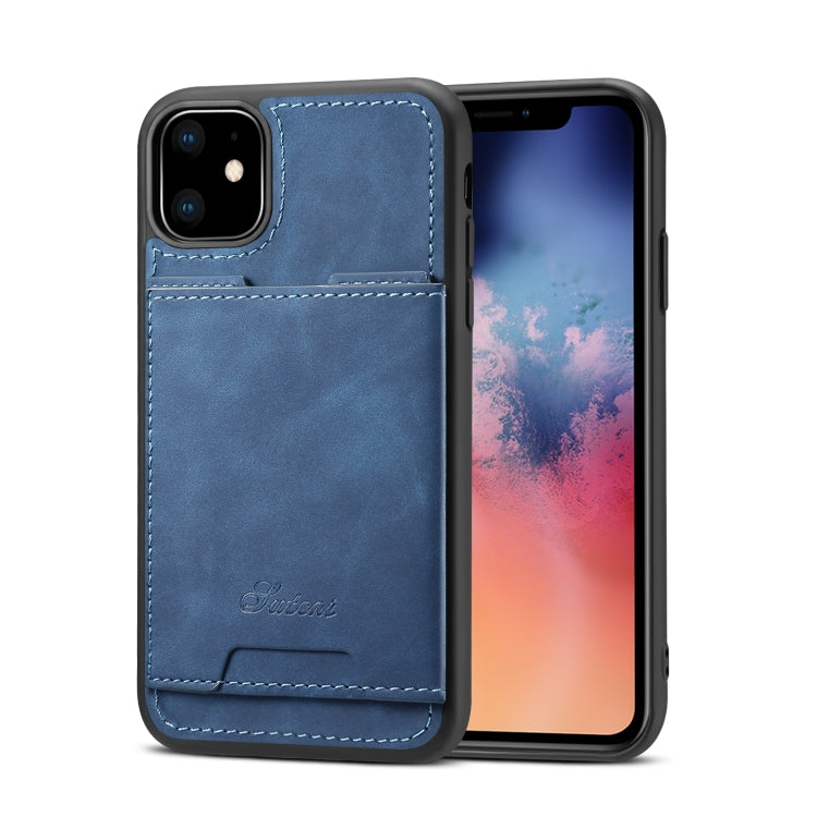 For iPhone 11 Pro H08 TPU + PU Leather Anti-fall Protective Case with Holder & Card Slots