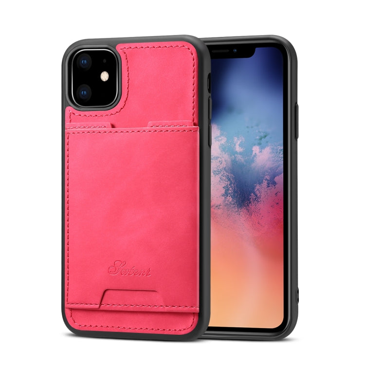 For iPhone 11 Pro H08 TPU + PU Leather Anti-fall Protective Case with Holder & Card Slots