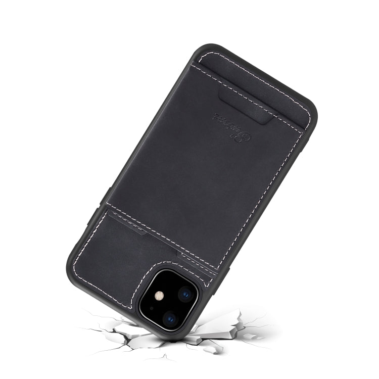 For iPhone 11 Pro Max H08 TPU + PU Leather Anti-fall Protective Case with Holder & Card Slots