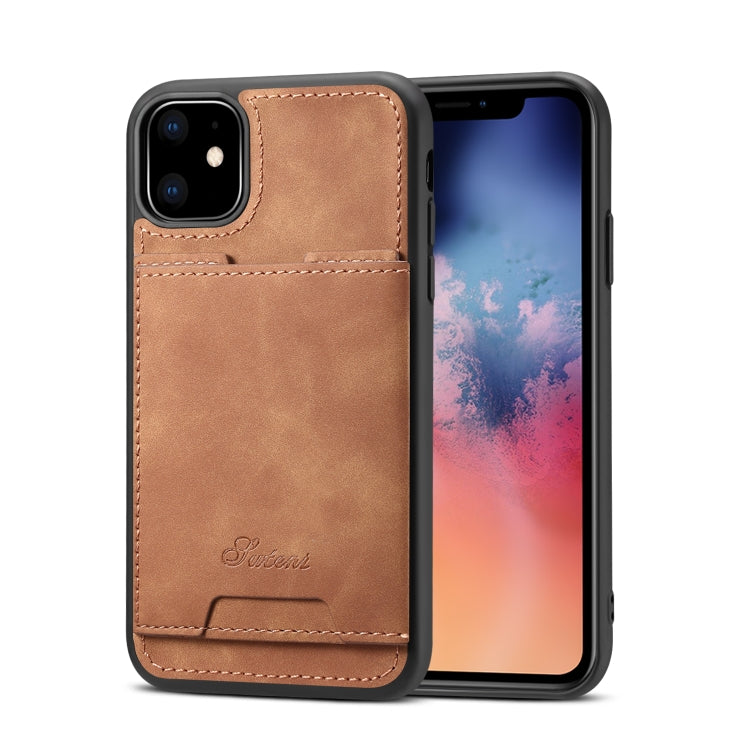 For iPhone 11 Pro Max H08 TPU + PU Leather Anti-fall Protective Case with Holder & Card Slots