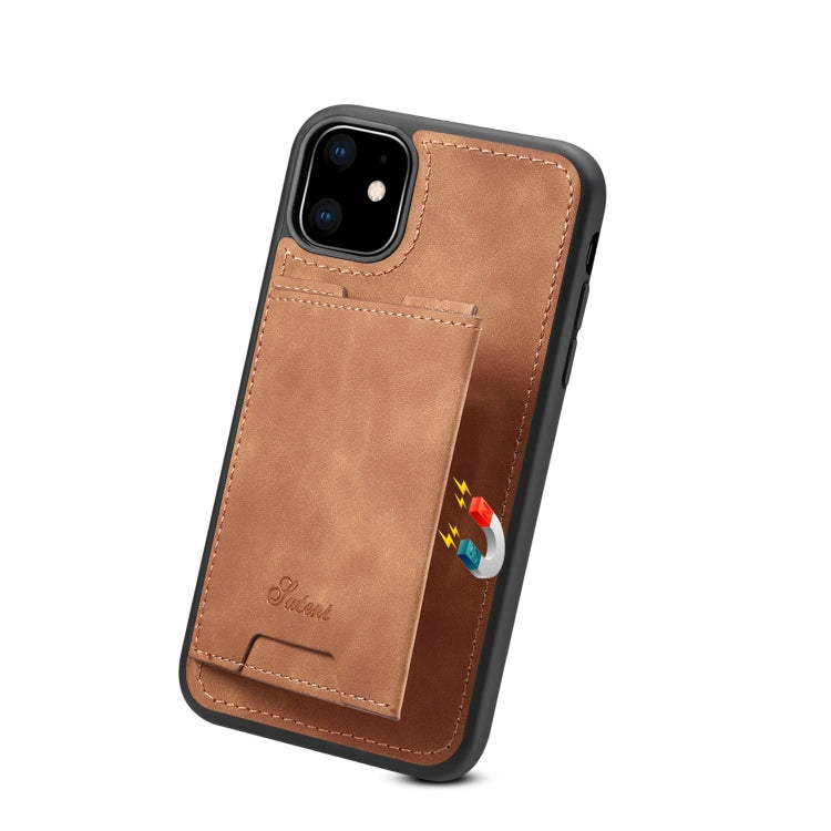 For iPhone 11 Pro Max H08 TPU + PU Leather Anti-fall Protective Case with Holder & Card Slots