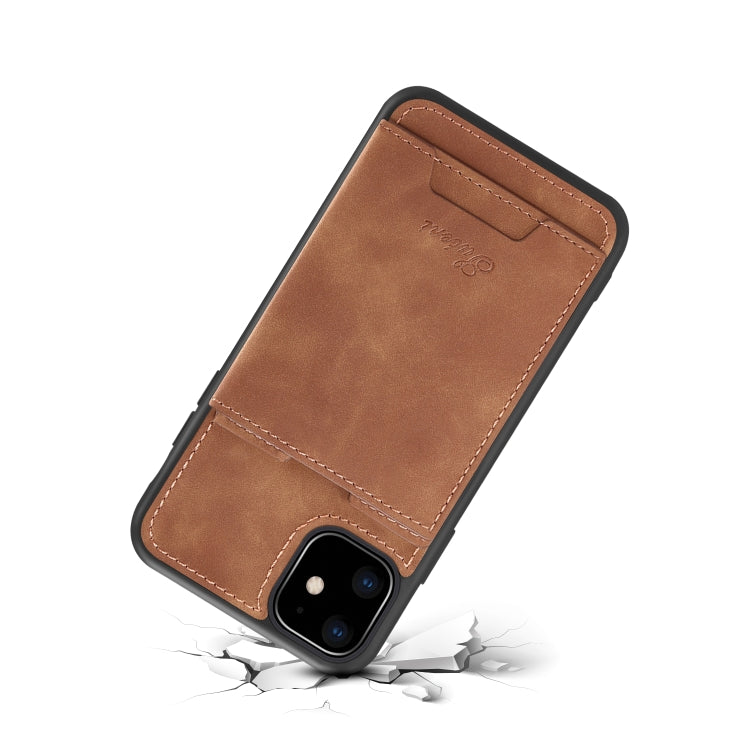 For iPhone 11 Pro Max H08 TPU + PU Leather Anti-fall Protective Case with Holder & Card Slots