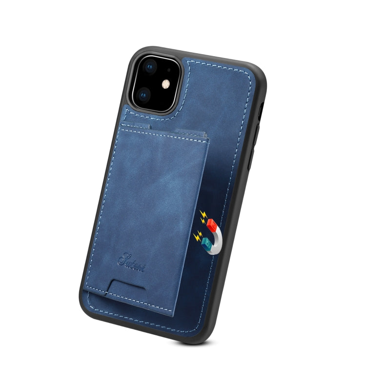 For iPhone 11 Pro Max H08 TPU + PU Leather Anti-fall Protective Case with Holder & Card Slots