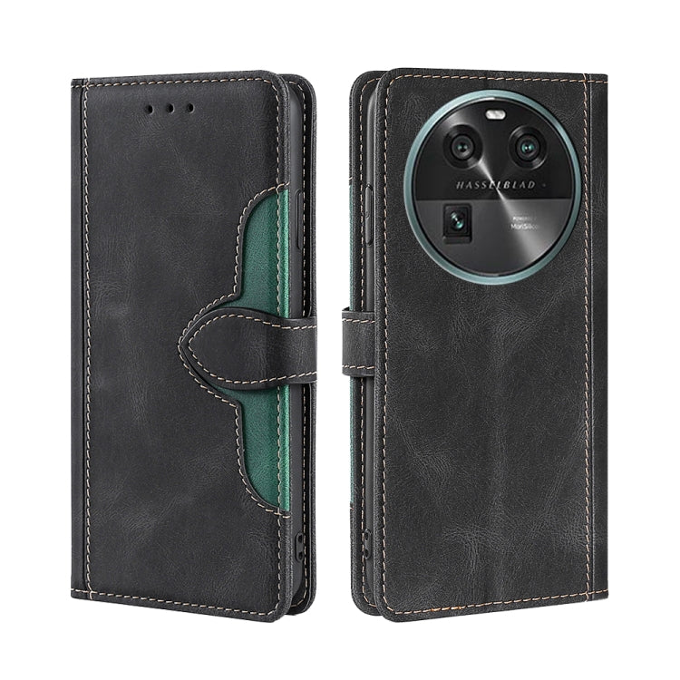For OPPO Find X6 5G Skin Feel Magnetic Buckle Leather Phone Case