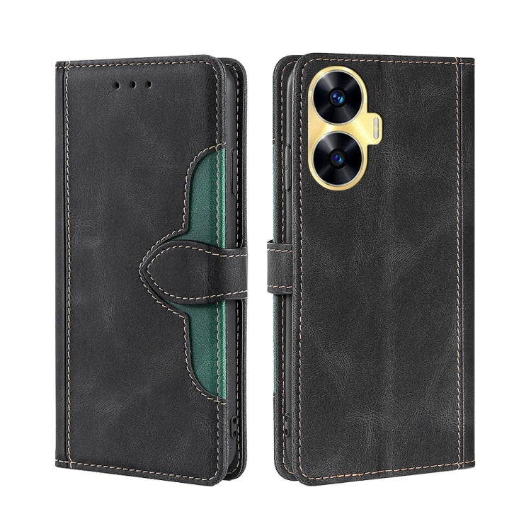 For Realme C55 4G Skin Feel Magnetic Buckle Leather Phone Case