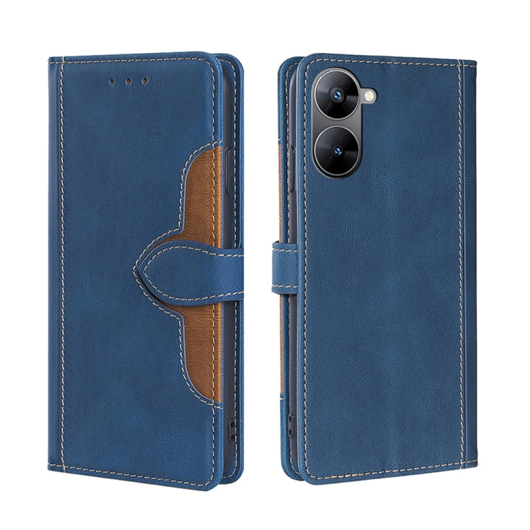 For Realme V30 5G / V30T Skin Feel Magnetic Buckle Leather Phone Case
