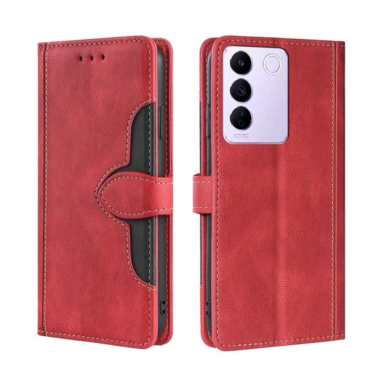 For vivo S16e Skin Feel Magnetic Buckle Leather Phone Case