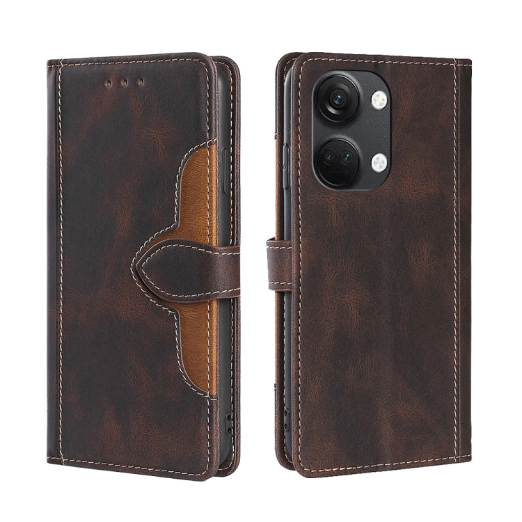 For OnePlus Ace 2V 5G Skin Feel Magnetic Buckle Leather Phone Case