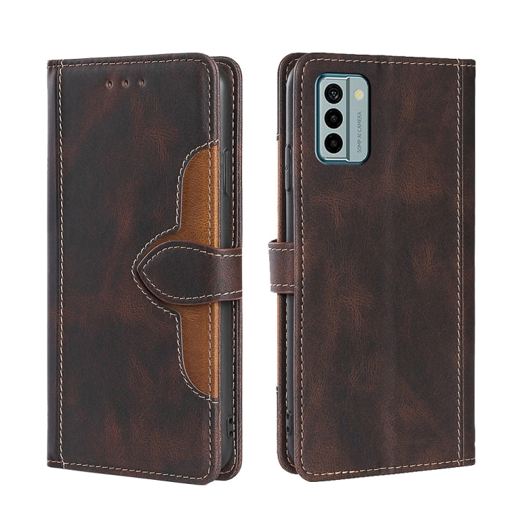 For Nokia G22 Skin Feel Magnetic Buckle Leather Phone Case