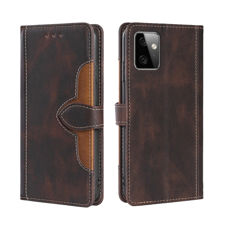 For Motorola Moto G Power 2023 Skin Feel Magnetic Buckle Leather Phone Case