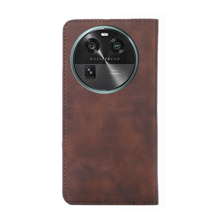 For OPPO Find X6 5G Skin Feel Magnetic Horizontal Flip Leather Phone Case
