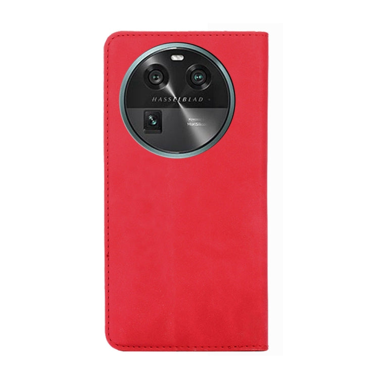 For OPPO Find X6 5G Skin Feel Magnetic Horizontal Flip Leather Phone Case