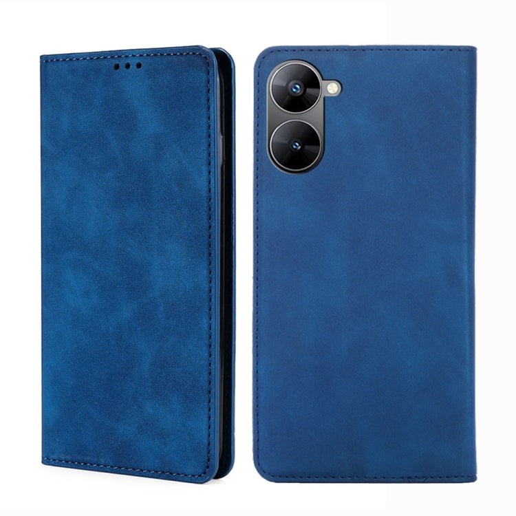 For Realme V30 5G / V30t Skin Feel Magnetic Horizontal Flip Leather Phone Case