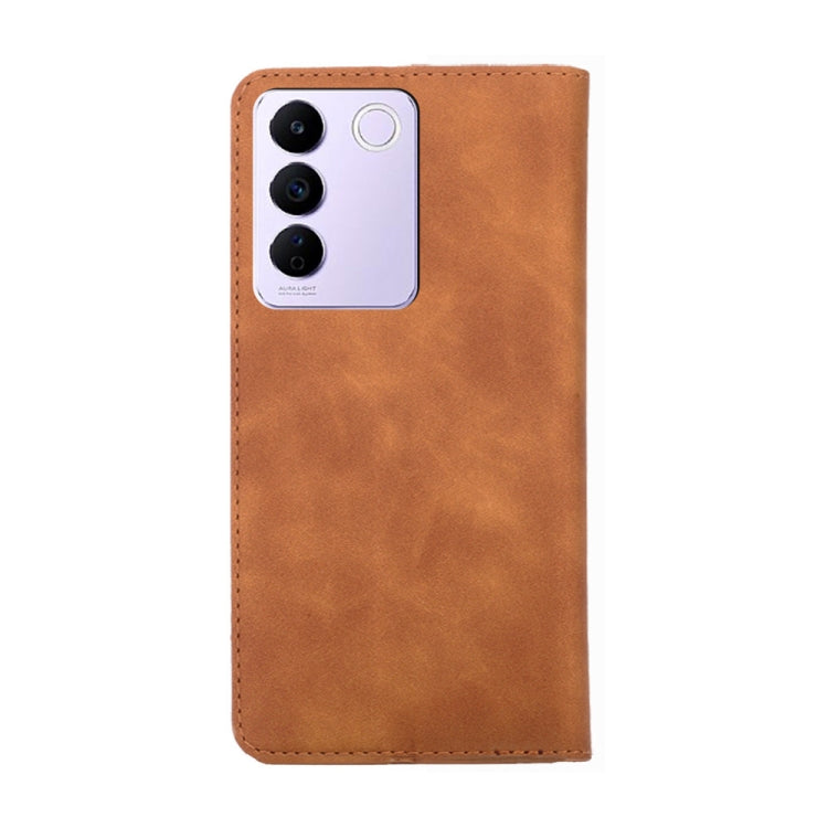 For vivo S16e / V27e Skin Feel Magnetic Horizontal Flip Leather Phone Case