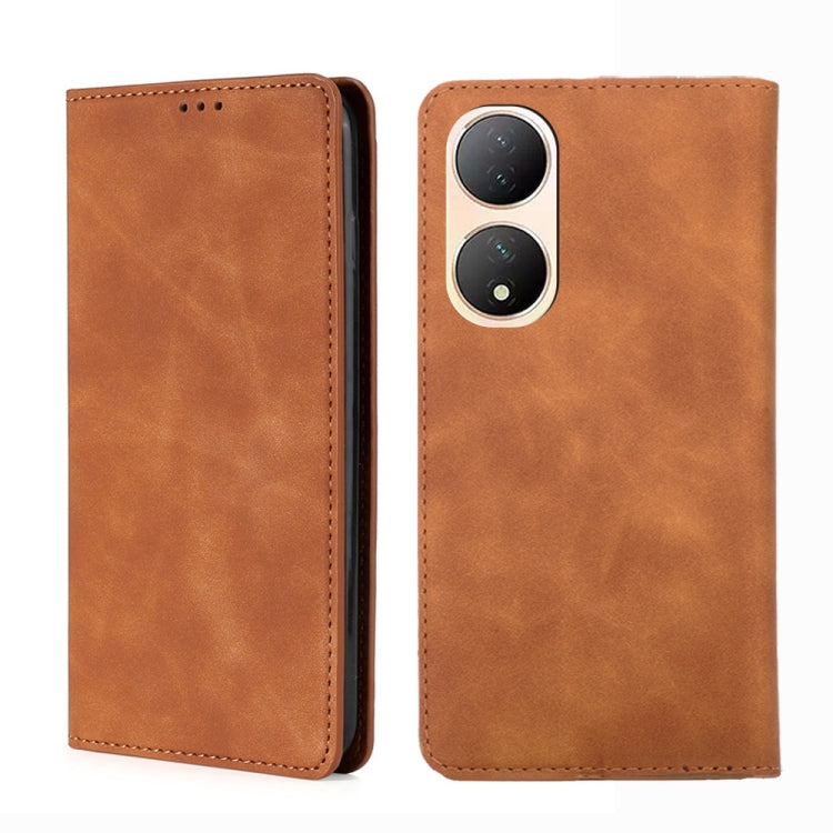 For vivo Y100 5G Skin Feel Magnetic Horizontal Flip Leather Phone Case