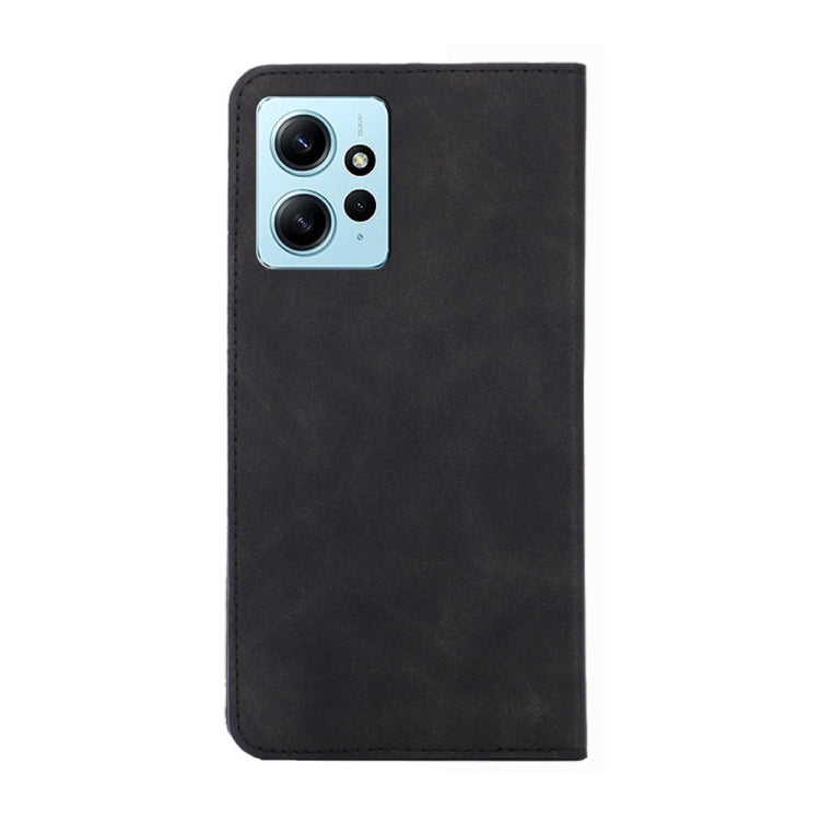For Xiaomi Redmi Note 12 4G Global Skin Feel Magnetic Horizontal Flip Leather Phone Case