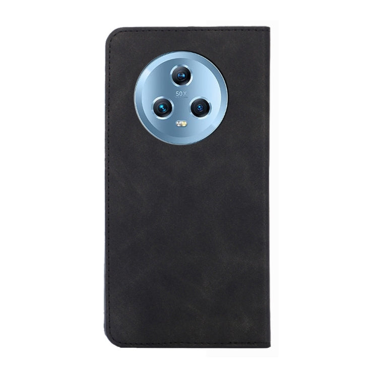 For Honor Magic5 Skin Feel Magnetic Horizontal Flip Leather Phone Case