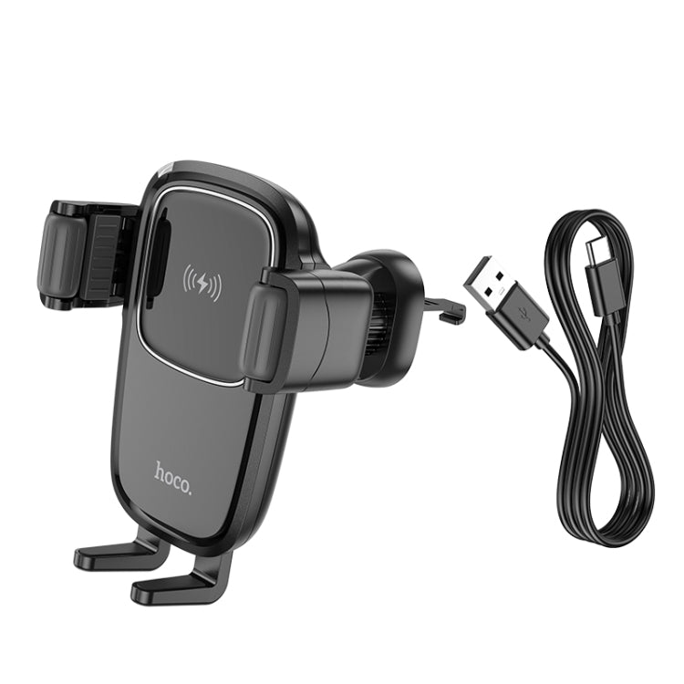 hoco HW1 Pro Wireless Fast Charge Air Outlet Car Holder(Black)