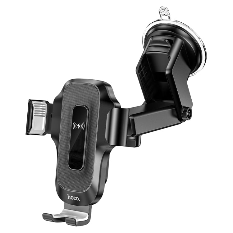 hoco HW3 Wise Automatic Induction Wireless Fast Charging Center Console Car Holder(Black)