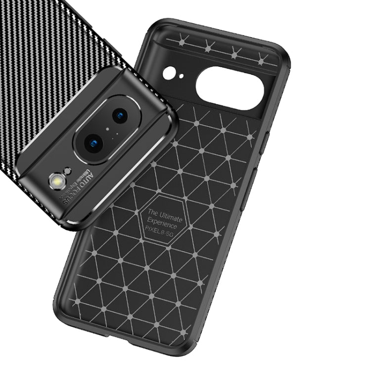 For Google Pixel 8 Carbon Fiber Texture Shockproof TPU Phone Case(Black)
