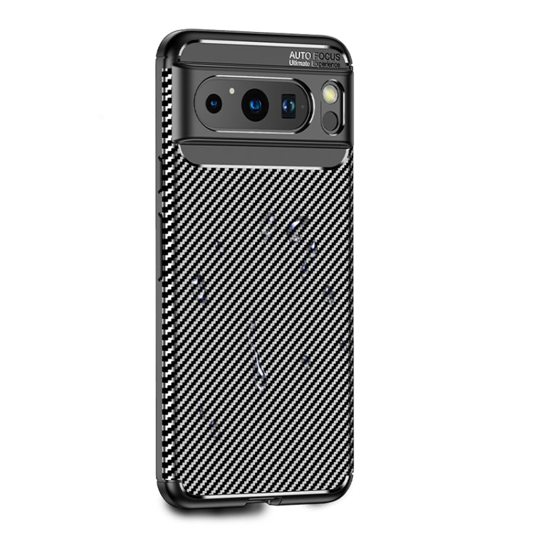 For Google Pixel 8 Pro Carbon Fiber Texture Shockproof TPU Phone Case(Black)