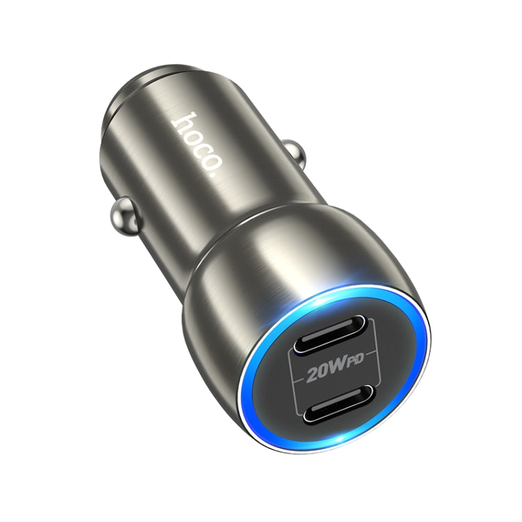 hoco Z48 Tough 40W Dual USB-C / Type-C Port Car Charger
