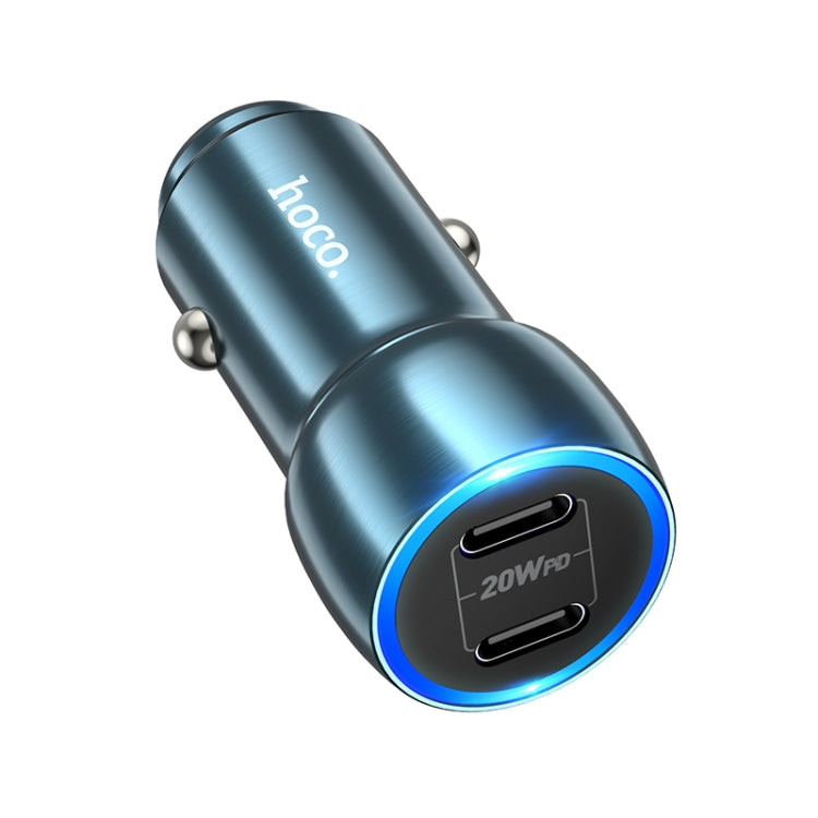 hoco Z48 Tough 40W Dual USB-C / Type-C Port Car Charger