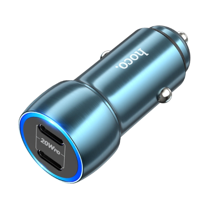 hoco Z48 Tough 40W Dual USB-C / Type-C Port Car Charger