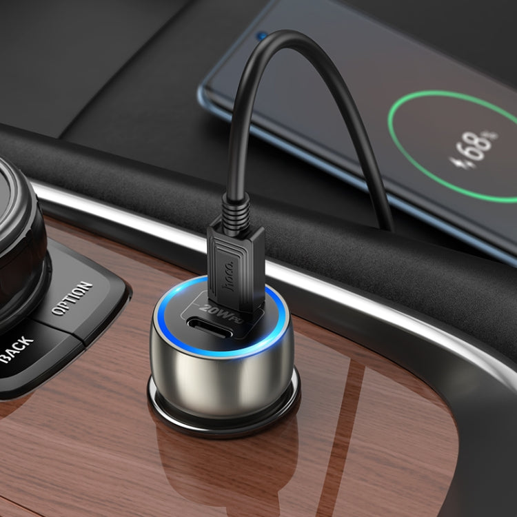 hoco Z48 Tough 40W Dual USB-C / Type-C Port Car Charger with Type-C to Type-C Cable