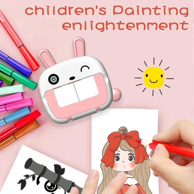 JJR/C V20 2.4 inch HD Screen Kids Instant Camera WiFi Printing Camera, Style:Rabbit