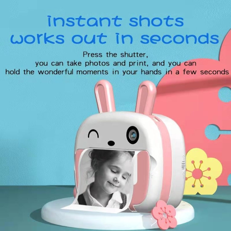 JJR/C V20 2.4 inch HD Screen Kids Instant Camera WiFi Printing Camera, Style:Rabbit