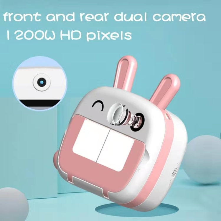 JJR/C V20 2.4 inch HD Screen Kids Instant Camera WiFi Printing Camera, Style:Rabbit
