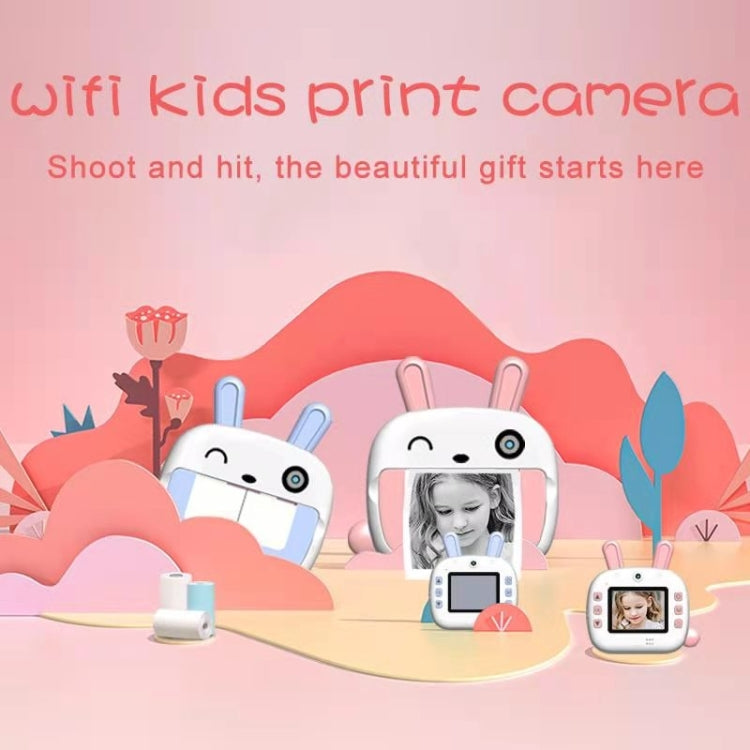 JJR/C V20 2.4 inch HD Screen Kids Instant Camera WiFi Printing Camera, Style:Rabbit