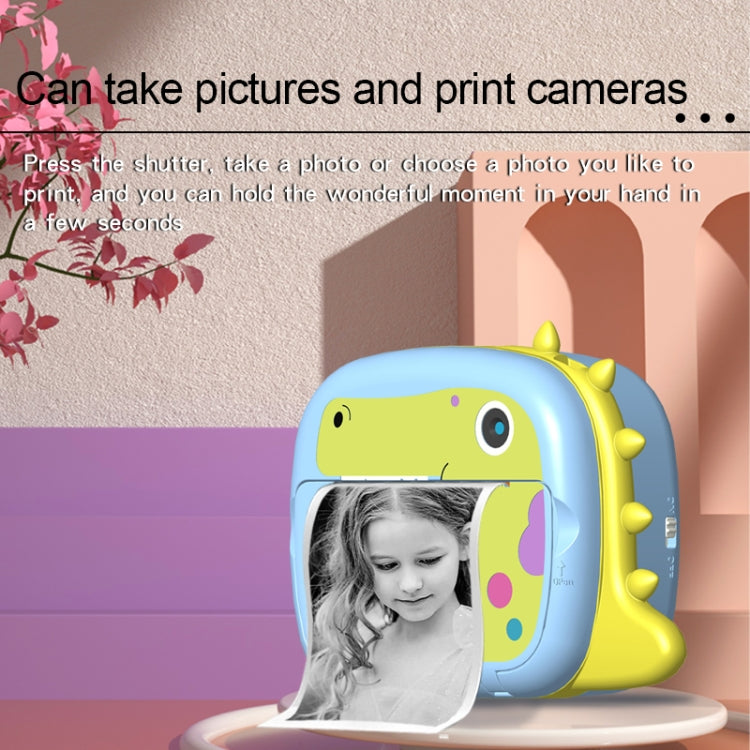 JJR/C V20 2.4 inch HD Screen Kids Instant Camera WiFi Printing Camera, Style:Dinosaur