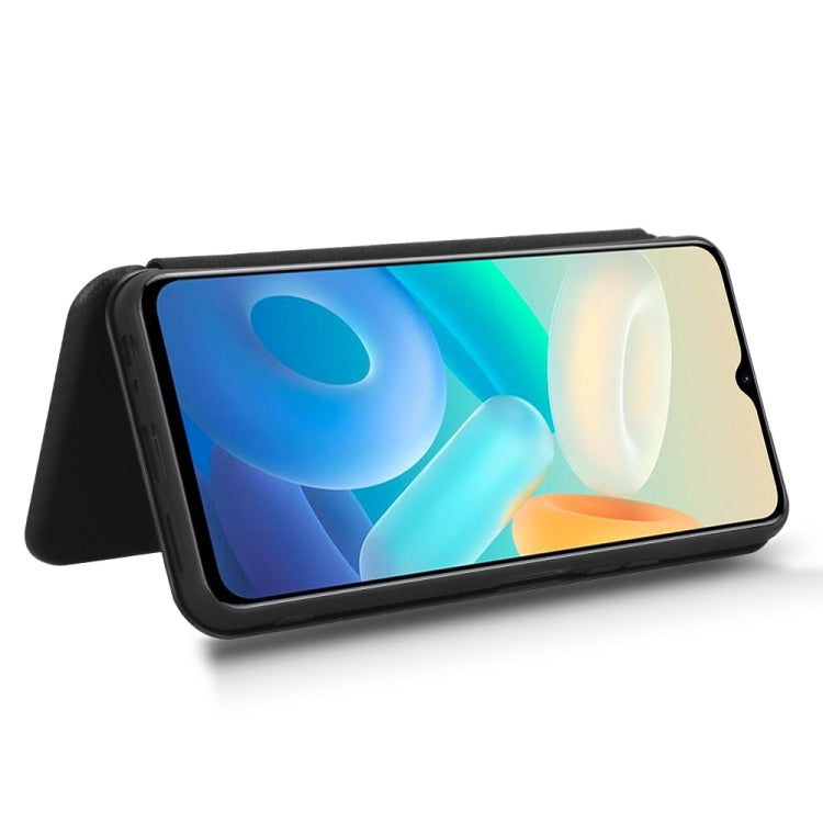 For vivo Y77 5G Carbon Fiber Texture Flip Leather Phone Case