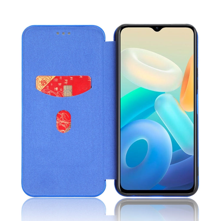 For vivo Y77 5G Carbon Fiber Texture Flip Leather Phone Case