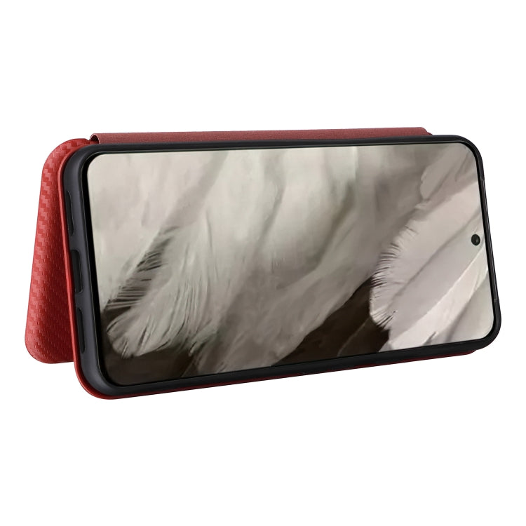 For Google Pixel 8 Carbon Fiber Texture Flip Leather Phone Case