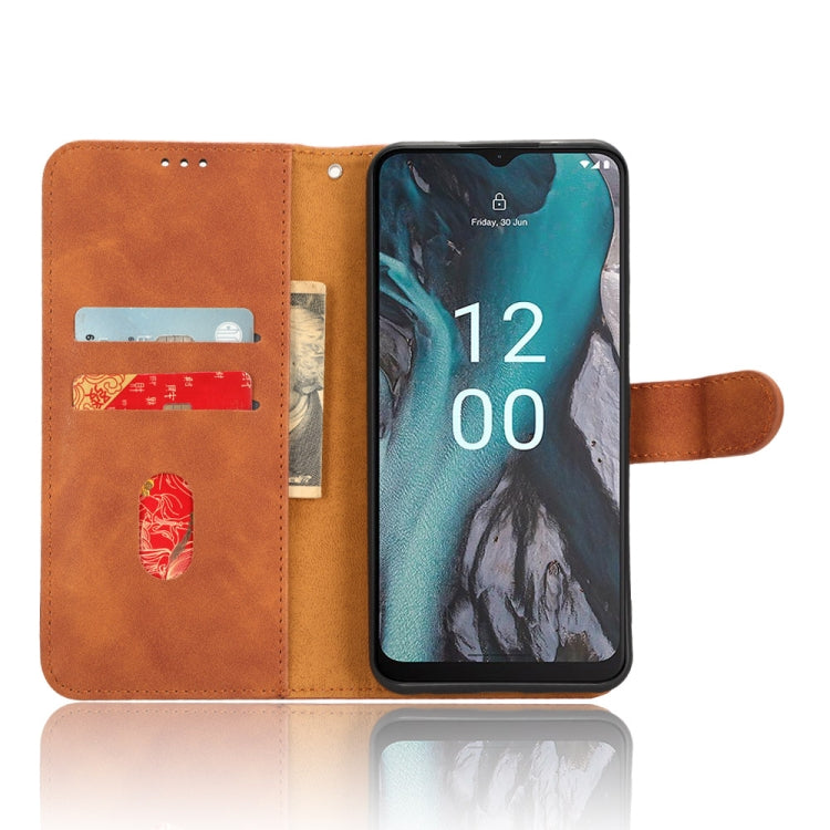 For Nokia C22 Skin Feel Magnetic Flip Leather Phone Case