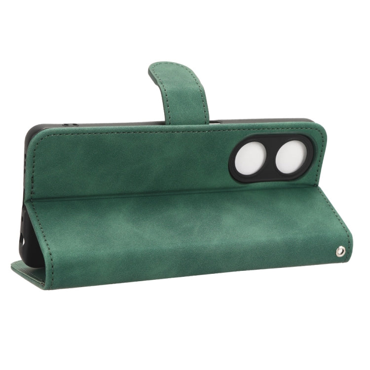 For OPPO A1 5G Skin Feel Magnetic Flip Leather Phone Case