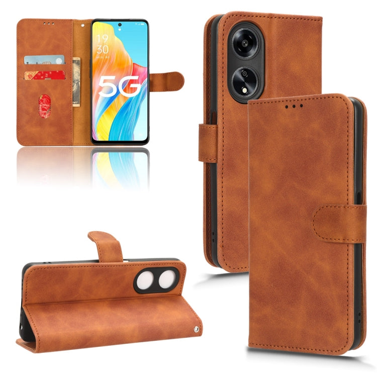 For OPPO A1 5G Skin Feel Magnetic Flip Leather Phone Case