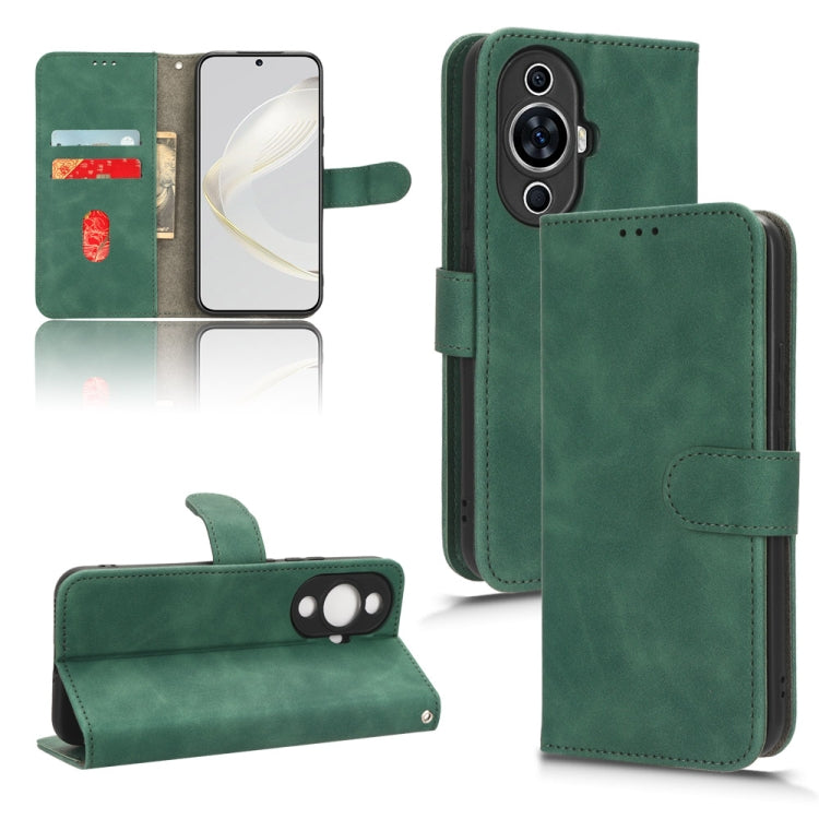 For Huawei nova 11 Skin Feel Magnetic Flip Leather Phone Case