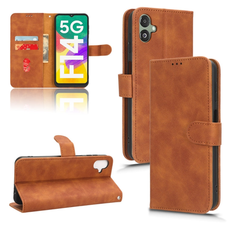 For Samsung Galaxy F14 Global Skin Feel Magnetic Flip Leather Phone Case