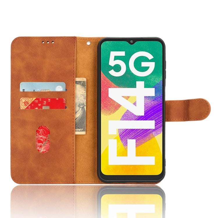 For Samsung Galaxy F14 Global Skin Feel Magnetic Flip Leather Phone Case