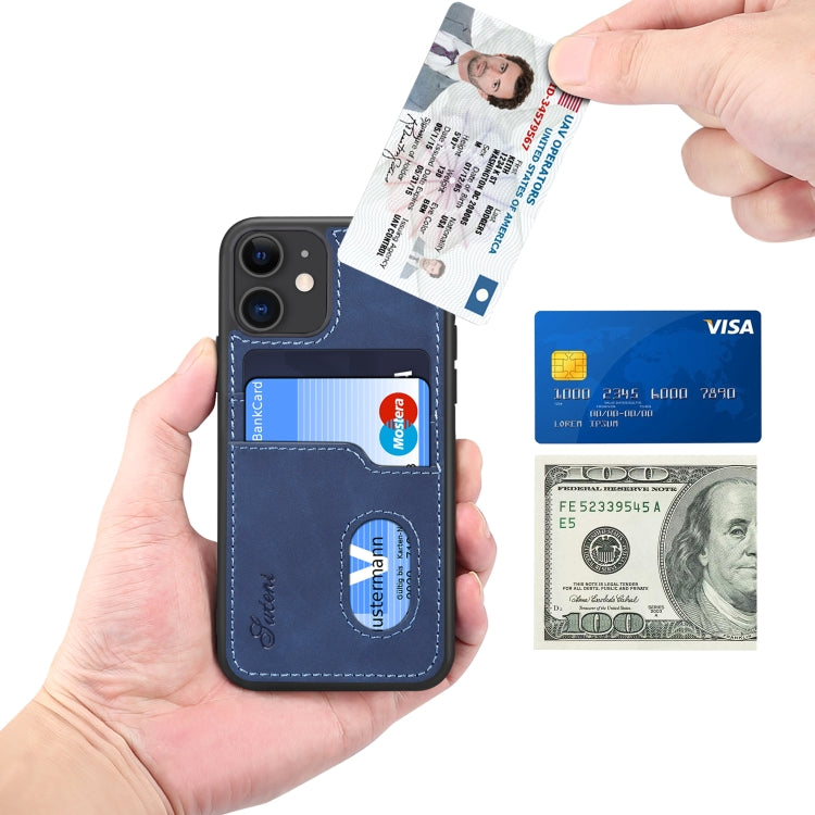 For iPhone 11 H09 TPU + PU Leather Anti-fall Protective Case with Card Slots